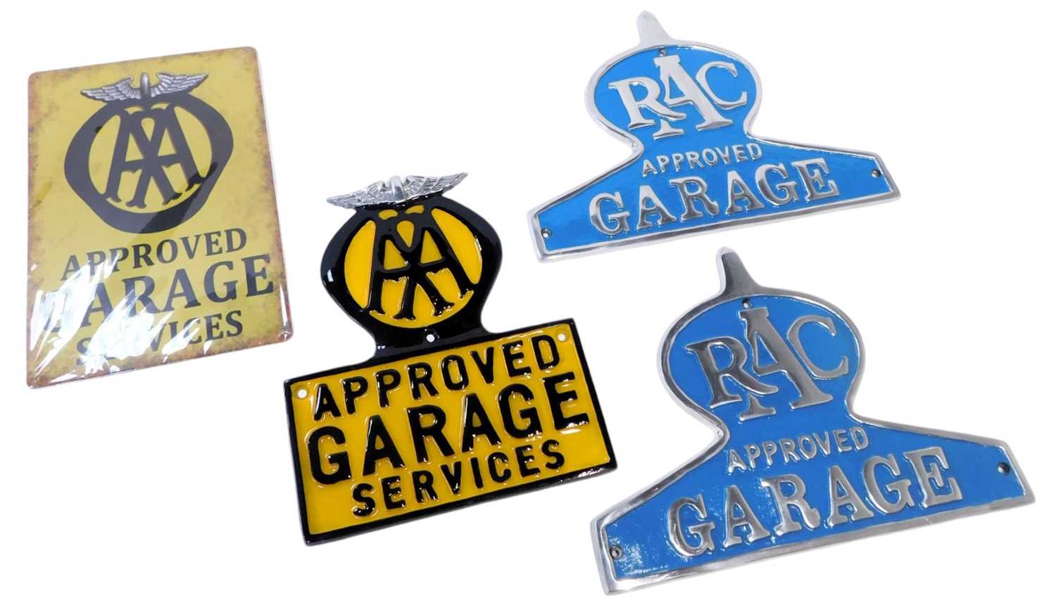 Lot 50 - RAC and AA reproduction wall plaques,