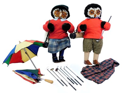 Lot 117 - Jungle Toys of London The Golfer soft toys. (2)