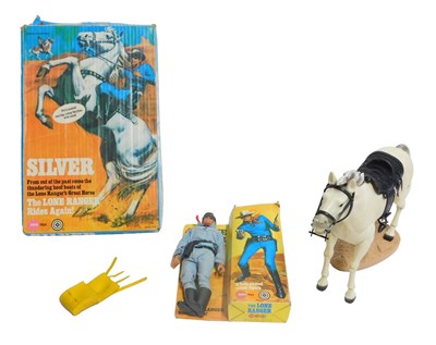 Lot 159 - Marx Toys The Lone Ranger figure and Silver,...