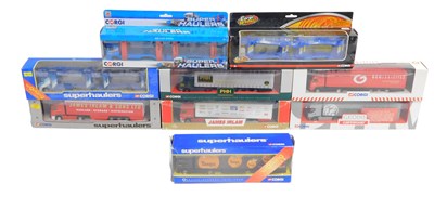 Lot 162 - Corgi diecast tractors and trailers, including...