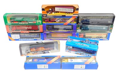 Lot 168 - Corgi diecast tractors and trailers, including...