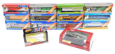 Lot 169 - Corgi and Oxford diecast tractors and trailers,...