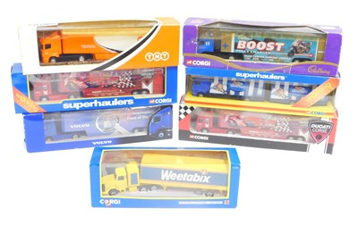 Lot 177 - Corgi diecast tractors and trailers, including...