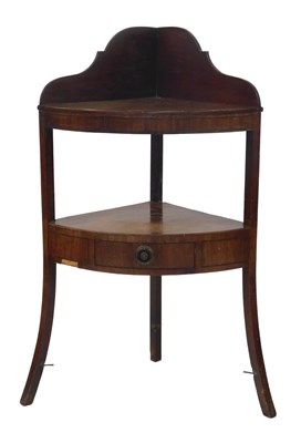 Lot 543 - A George III mahogany two tier bow fronted...