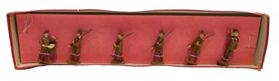 Lot 458 - A set of six John Hill and Co painted lead...