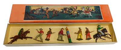 Lot 472 - A John Hill and Co 1930s painted lead Cowboys...