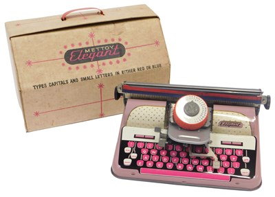Lot 337 - A Mettoy Elegant tinplate typewriter, in...