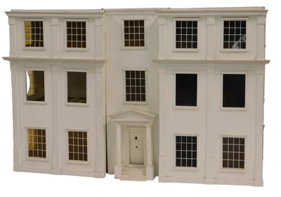 Lot 407 - A 20thC three storey doll's house, in Regency...