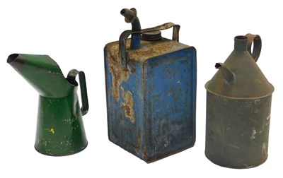 Lot 14 - A Valor paraffin can, a one quart oil can,...