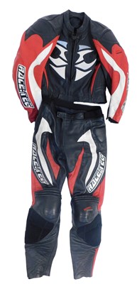 Lot 87 - An Alien Tech motorbike leather two piece suit,...