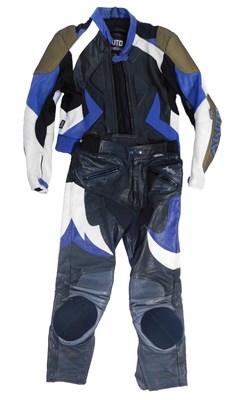 Lot 89 - An Akito motorbike leather two piece suit,...