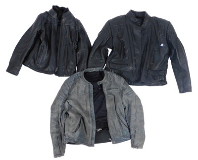 Lot 100C - Three leather motorbike jackets, comprising...