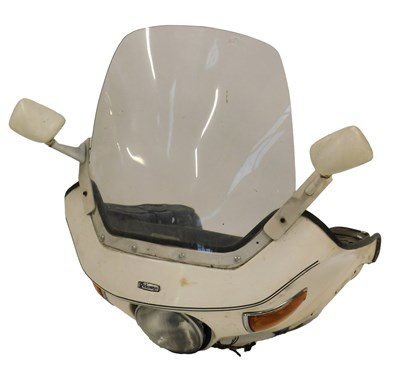 Lot 100F - A Rickman motorcycle front fairing, in white,...