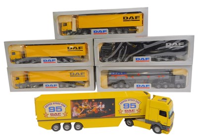 Lot 286 - Techno DAF diecast trucks, including DAF 95...