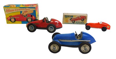 Lot 375 - A Schuco 1070 Grand Prix racer, a Penguin...