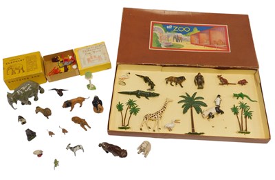 Lot 391A - Britains and other zoo animals and scenics,...