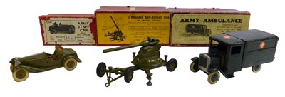 Lot 396 - W Britain diecast vehicles, including army...