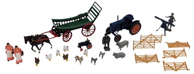 Lot 397 - W Britain lead figures and vehicles, including...