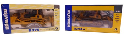 Lot 239 - First Gear diecast Komatsu diggers, including...