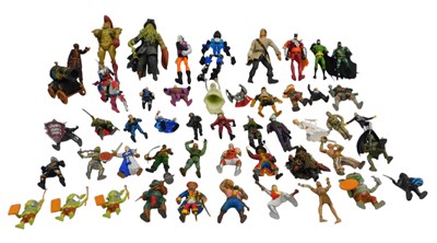 Lot 667 - A group of plastic jointed superhero related...