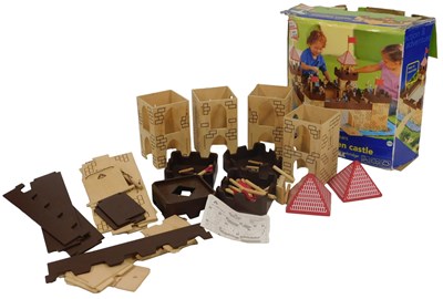 Lot 679 - An ELC wooden castle, with working drawbridge,...