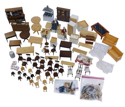 Lot 690 - Doll's house furniture, including a bar,...