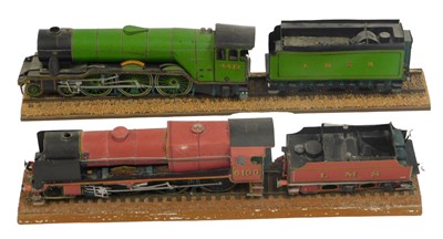Lot 743 - Two card built models of O gauge locomotives,...