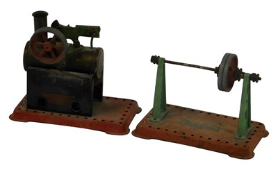 Lot 744 - A Mamod tinplate steam engine, together with a...