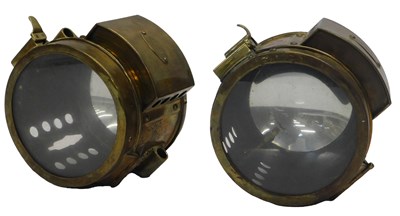 Lot 36 - A pair of Paralite acetylene head lamps.