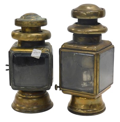 Lot 37 - A Rotax Motor Company brass side light and a...
