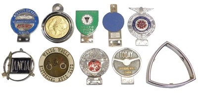 Lot 45 - Various car badges, including Yorkshire Rovers...