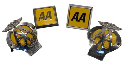 Lot 53 - Four AA badges. (4)