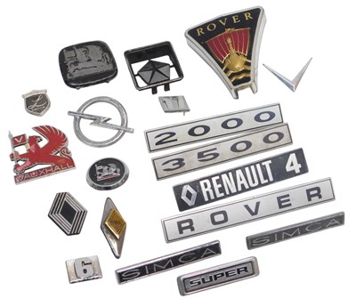 Lot 54 - Various car badges, including Vauxhall, Opal,...