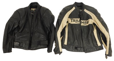 Lot 71 - A Triumph leather motorcycle jacket, size...