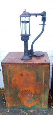 Lot 75 - An American oil pump cabinet, with sight...
