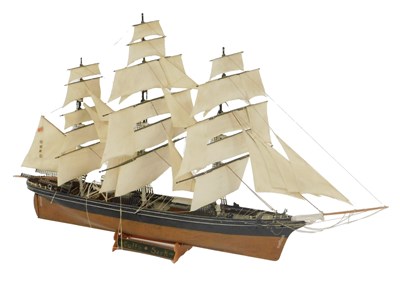 Lot 738 - A scale model of the Cutty Sark, fully rigged...
