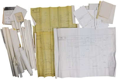 Lot 100o - Various model boat plans, unframed.