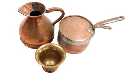 Lot 33 - A Victorian copper half gallon flagon, by L...