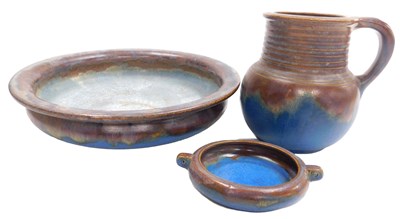 Lot 36 - A Bourne Denby Danesby ware jug, with a blue...