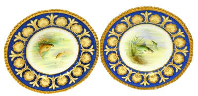 Lot 37 - A pair of early 20thC Wedgwood porcelain...