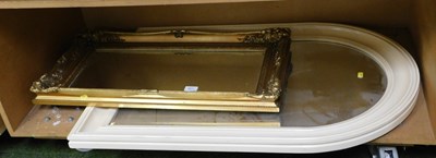 Lot 2017 - A gilt framed mirror, 60cm x 30cm, and an...