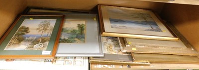 Lot 2034 - A quantity of framed original watercolours,...