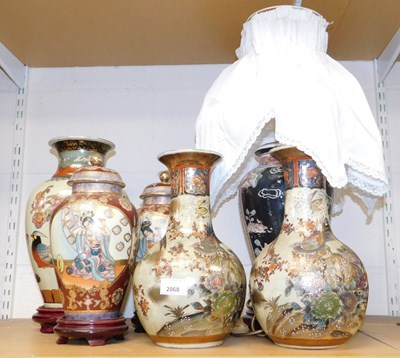 Lot 2068 - A quantity of Satsuma style ginger jars,...