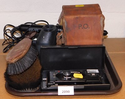 Lot 2090 - An Olympus A11 110mm film camera, binoculars,...