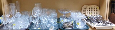 Lot 2040 - Assorted glassware and silver plate, including...