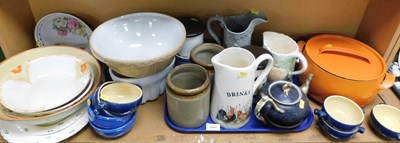 Lot 2063 - Household ceramics, including water jugs,...