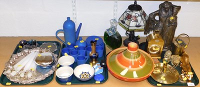 Lot 2102 - A part Italian coffee set, pair of decorative...