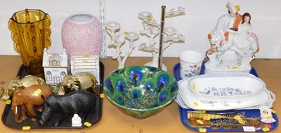 Lot 2103 - Ceramics and brassware, including a novelty...