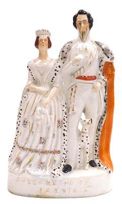 Lot 57 - A late 19thC Staffordshire flatback figure...