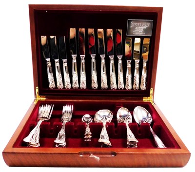 Lot 77 - An Inkerman silver plated King's pattern...
